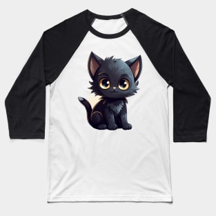 Black Panther Kitty Baseball T-Shirt